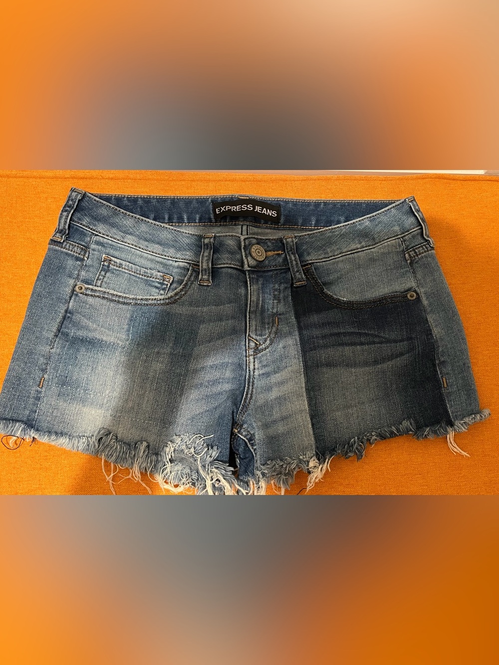 Express Distressed Blue Denim Cutoff Shorts - Size 4